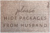 Mad About Mats - Ilias - please hide packages from husband - deurmat - schoonloop/scraper - wasbaar- 50x75