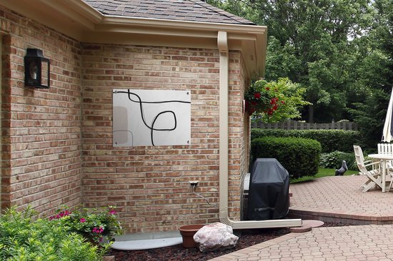 Tableau jardin Abstrait - Pastel - Minimalisme - 80x60 cm - Affiche jardin - Toile jardin - Affiche extérieur