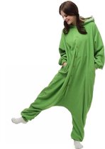 Leuke Groene Eenogige Monster Onesie - Maat S (145-155cm) - Pyjama - Jumpsuit - Kostuums - Pyjama's - Nachtkleding - Themafeest - Verkleedkleding - Carnavalskleding - Dames - Heren- Kinderen - Volwassenen