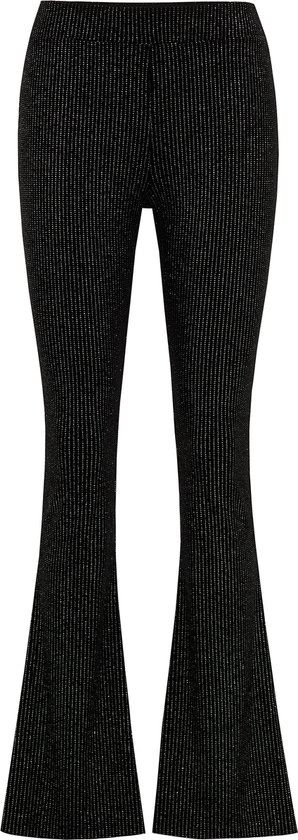 Yogabroek voor dames, flared leggings, zwarte yogabroek voor dames met