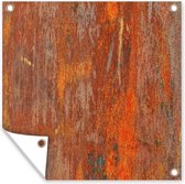 Tuinposters Rood - Oranje - Blauw - 50x50 cm - Tuindoek - Buitenposter