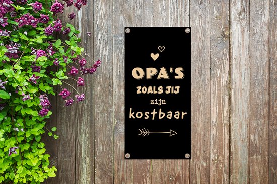 Poster de jardin Papy comme tu es précieux - Proverbes - Citations - Papy - 40x80 cm - Décoration murale Extérieur - Poster de jardin - Toile de jardin - Poster de clôture - Tableau de jardin