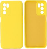 Fashion Backcover Telefoonhoesje - Color Hoesje - Geschikt voor Oppo A16 - Geel