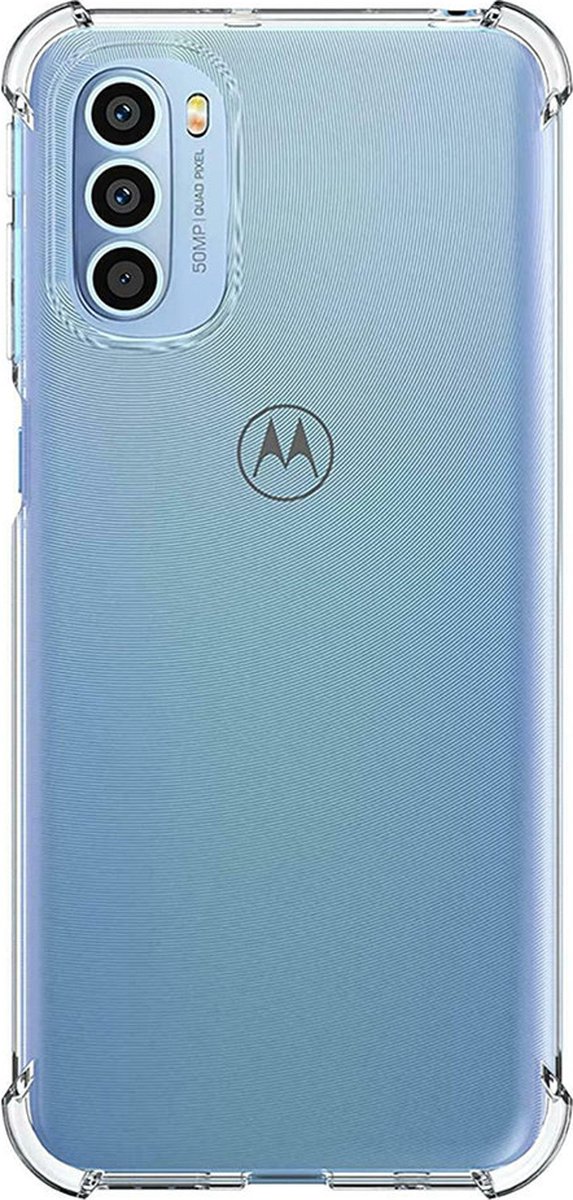 Shop4 - Motorola Moto G71 5G Hoesje - Zachte Back Case Drop Shock Proof Transparant
