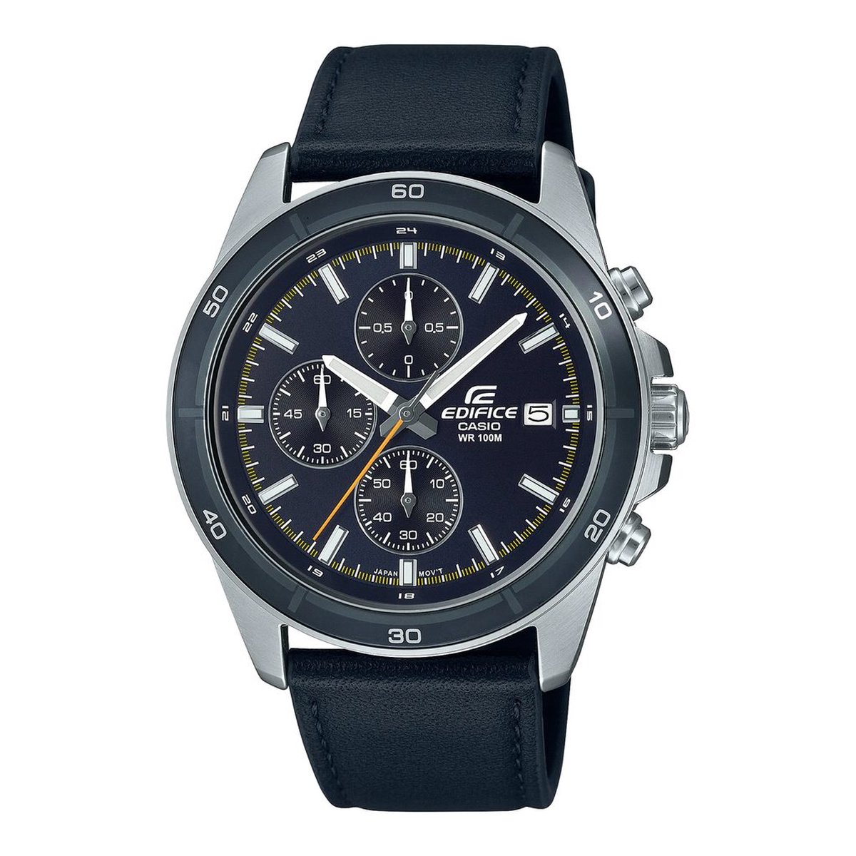 Casio Edifice EFR-526L-2CVUEF Horloge - Leer - Blauw - Ø 42 mm