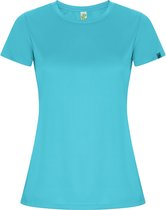 Turquoise dames ECO sportshirt korte mouwen 'Imola' merk Roly maat M