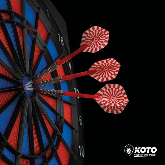 KOTO – Elektronisch Dartbord Royal Star 315, 6 Soft Darts, 48 Spellen, Meer dan 315 Varianten, LED Display, Voor 1-8 Spelers