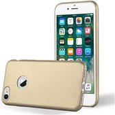 Cadorabo Hoesje geschikt voor Apple iPhone 7 / 7S / 8 / SE 2020 in METALLIC GOUD - Beschermhoes gemaakt van flexibel TPU silicone Case Cover