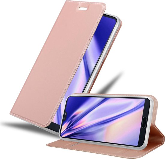 Cadorabo Hoesje geschikt voor Huawei P20 PRO / P20 PLUS in CLASSY ROSE GOUD - Beschermhoes met magnetische sluiting, standfunctie en kaartvakje Book Case Cover Etui