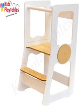 KPW® Leertoren Montessori kleur Wit | Learning tower | Keukenhulp kind | Ontdekkingstoren peuters | Opstapje hout | Keukentoren