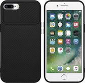 Cadorabo Hoesje geschikt voor Apple iPhone 7 PLUS / 7S PLUS / 8 PLUS in Bonbon Zwart - Beschermhoes van flexibel TPU-silicone Case Cover en met camerabescherming