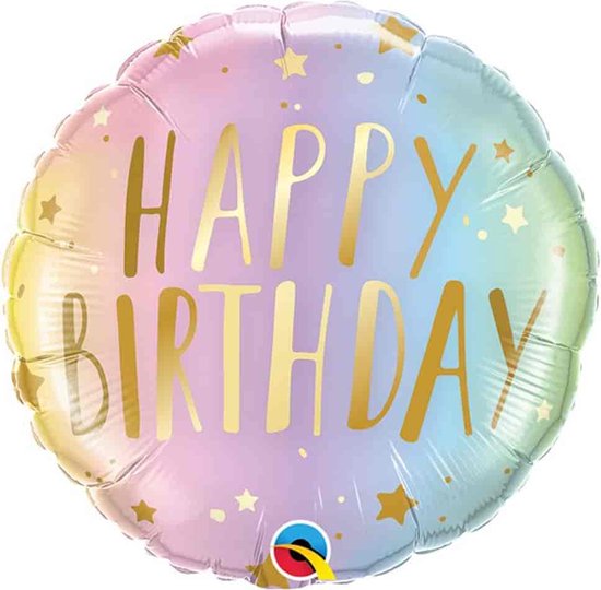 Happy birthday ballon pastel