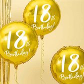 Partydeco - Folieballon 18th Birthday gold