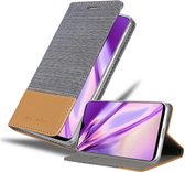 Cadorabo Hoesje geschikt voor Samsung Galaxy A50 4G / A50s / A30s in LICHTGRIJS BRUIN - Beschermhoes met magnetische sluiting, standfunctie en kaartvakje Book Case Cover Etui