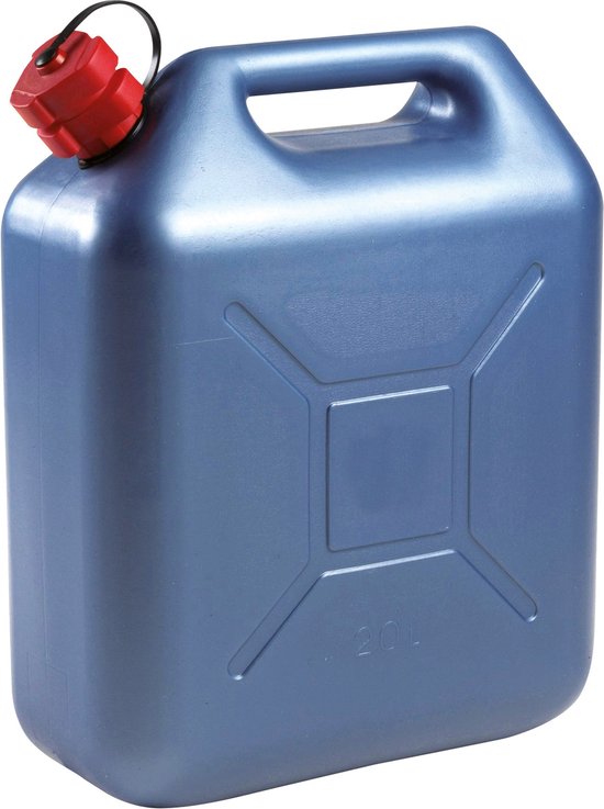 experimenteel Monopoly morgen Jerrycan blauw voor olie en brandstof van 20 liter met een handige grote  trechter van... | bol.com