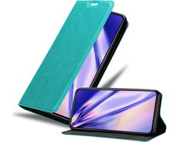 Cadorabo Hoesje geschikt voor Xiaomi Mi 11 LITE (4G / 5G) / 11 LITE NE in BENZINE TURKOOIS - Beschermhoes met magnetische sluiting, standfunctie en kaartvakje Book Case Cover Etui