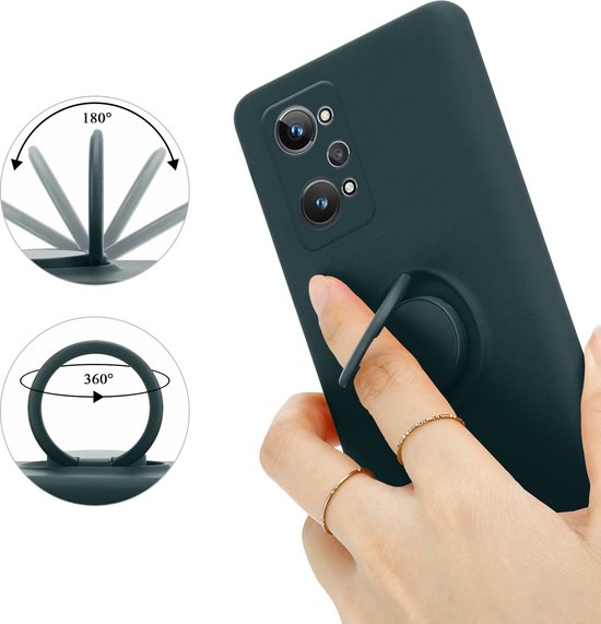 Coque Cadorabo pour Realme GT 2 / GT Neo 2 en VERT LIQUIDE - Coque de protection en silicone TPU souple avec anneau