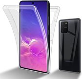 Cadorabo Hoesje geschikt voor Samsung Galaxy A91 / S10 LITE / M80s in TRANSPARANT - 360° Full Body Case Cover Beschermhoes Voor- en achterbescherming, all-round bescherming met displaybescherming