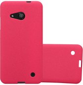 Cadorabo Hoesje geschikt voor Nokia Lumia 550 in FROST ROOD - Beschermhoes gemaakt van flexibel TPU silicone Case Cover