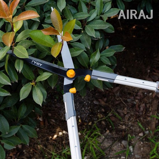 Kinzo Telescopische Heggenschaar 65-85 Cm - Handmatige Heggenschaar Met Anti Aanbaklaag Ergonomische Tuinschaar Lichtgewicht Snoeigereedschap Voor Heggen En Struiken
