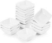 MALACASA, Series Ramekin.Dish, 6/12 stuks Porseleinen mini muffin bakvormen Cakevorm soufflévormen (set - 16 stuks 2.5"/ 6.5 * 6.5 * 3cm)