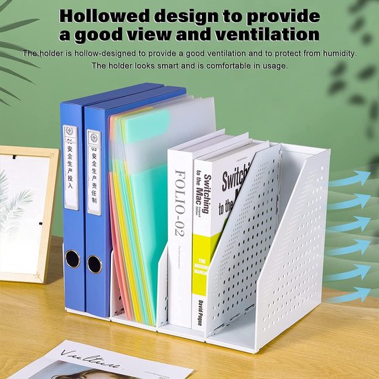Relaxdays bureau-organizer bamboe-brievenbak schuifladen voor