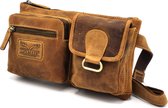 Hunters Stoere Heuptas - Crossbodytas Buffelleer - (bxhxd) ca. 27cm x 15,5cm x 4cm