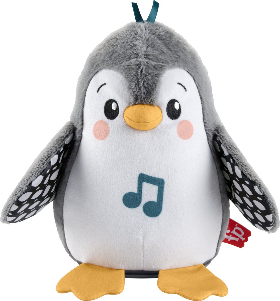 Fisher-Price Flap & Wobble Penguin - 20 cm hoog - Interactieve knuffel