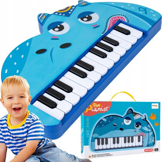 Mivida - Clavier Tout-Petits - Hippo - Blauw - 22 Touches - Piano  Tout-Petits - Bébé -... | bol.com