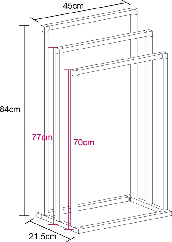 Brauer handdoekrek - 61cm - RVS geborsteld - 5-NG-220