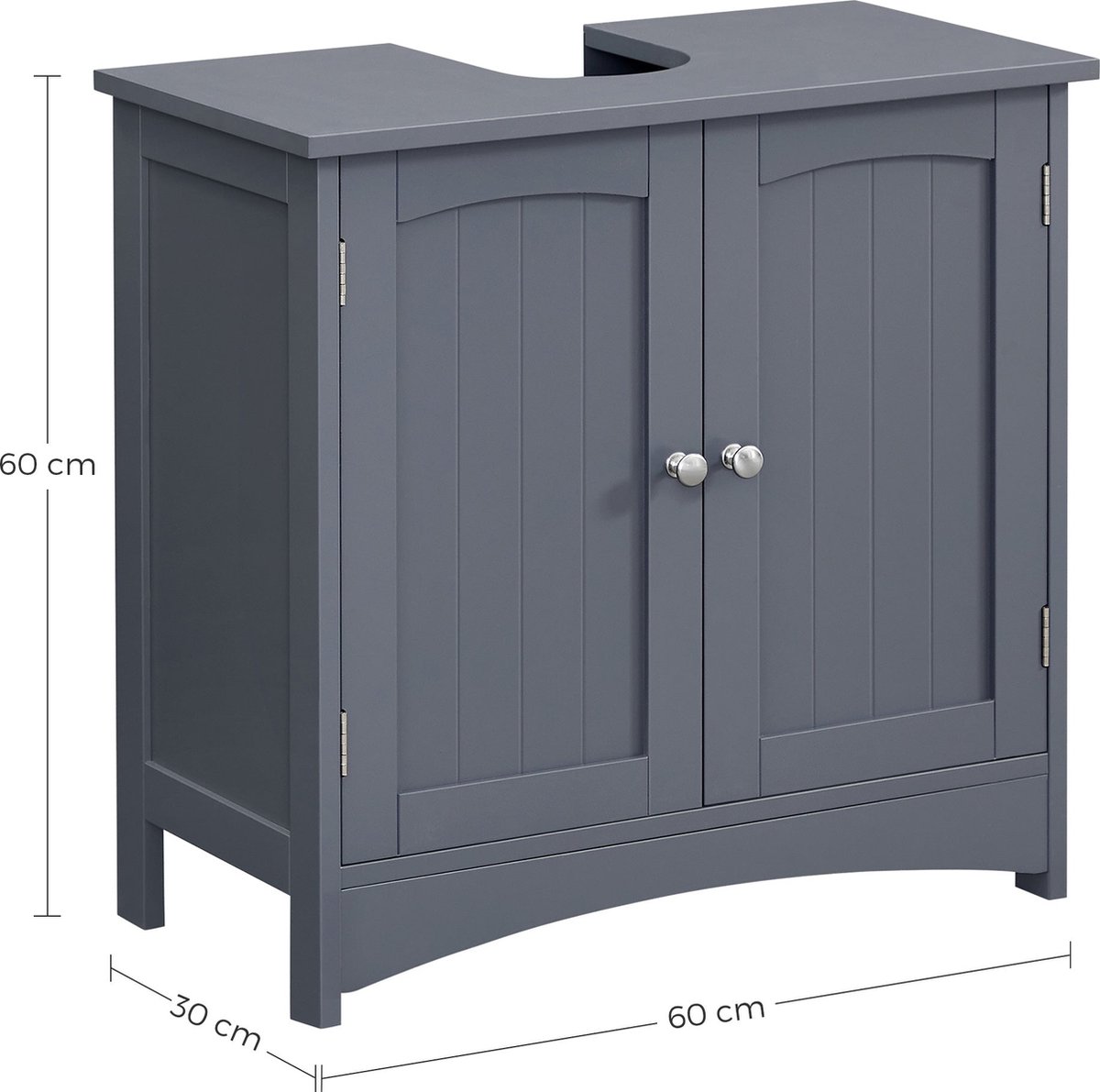 HAVBÄCK wastafelkast met deuren, beige, 80x48x63 cm - België