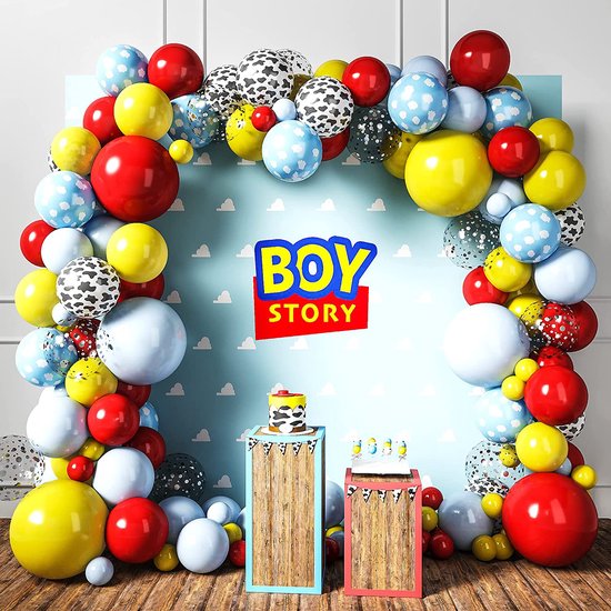 Loha-party®Toy Story Thema Boogballonnen Set-Kinderverjaardag Versiering-Kinder Verjaardag Jongen-Gekleurde ballonnen