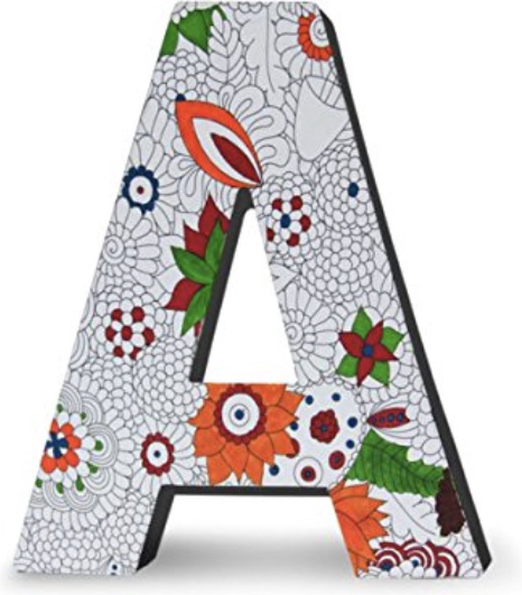 CGB GIFTWARE Color Joy Art Large Block Letter “A“ Wall Hanging