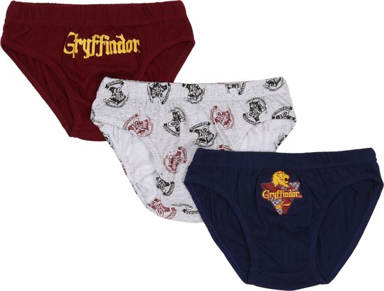 Harry Potter Griffoendor - Jongens ondergoed, slips set 3 stuks OEKO-TEX / 110-116