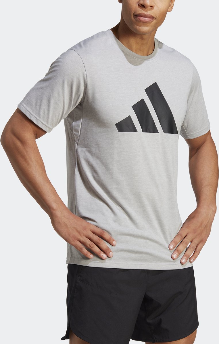 adidas Performance Train Essentials Feelready Logo Training T-shirt Heren Grijs