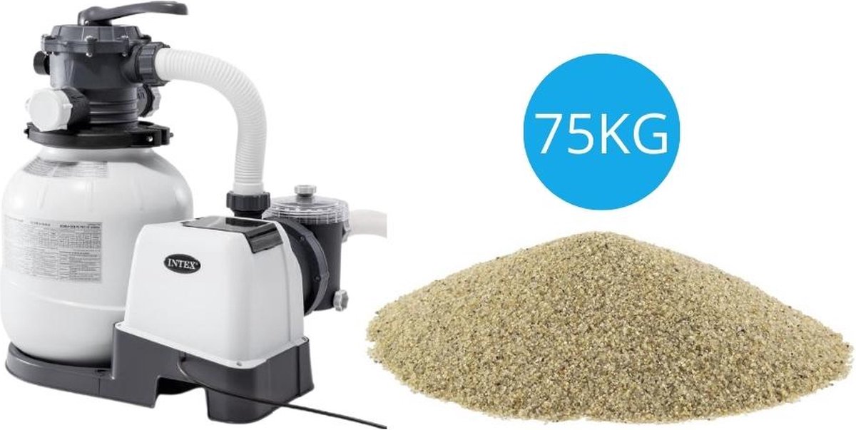 Intex - Zandfilterpomp 7900 L/u & Filterzand 75 kg