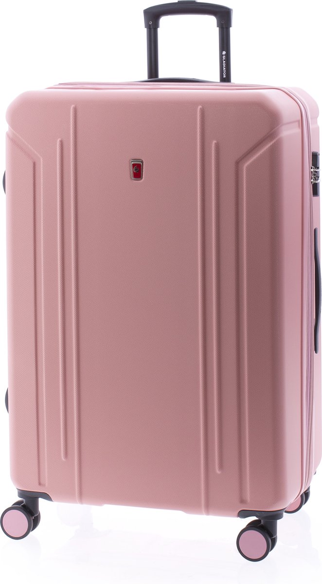 Gladiator Tropical Grote Koffer - Vast Cijferslot | 77x51x31cm | 105 / 117 Liter Expandable | XL Reiskoffer met Wielen | Valies met Kofferslot - Roze