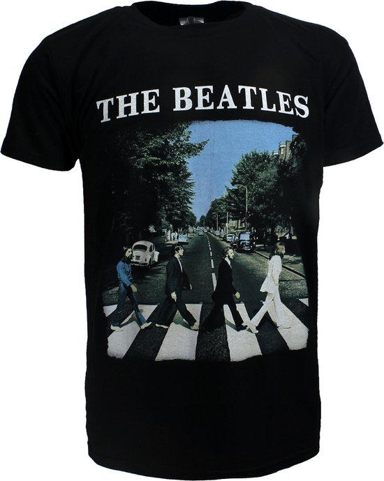 The Beatles Abbey Road Band T-Shirt Zwart - Officiële Merchandise - POPMERCH