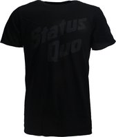 Status Quo Vintage Logo Band T-Shirt Zwart - Officiële Merchandise