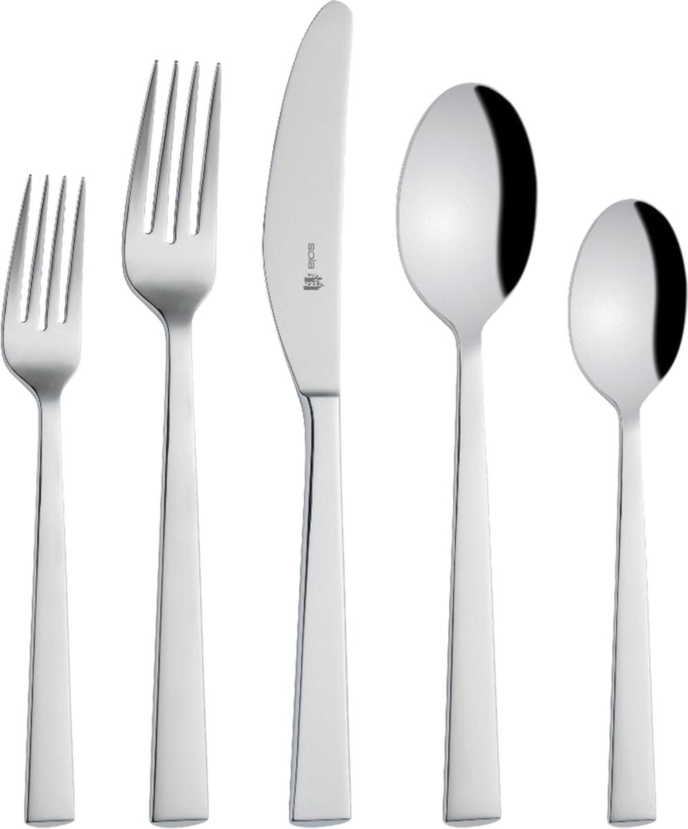 Sola Bestekset Eclipse 12 Persoons - Signature collectie - 100 delig - Vaatwasserbestendig - Zilverwit Edelstaal 18/10 - RVS - Zilver