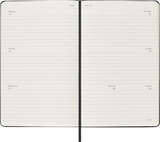Moleskine Classic - Agenda diaria de 12 meses 2026, cubierta suave