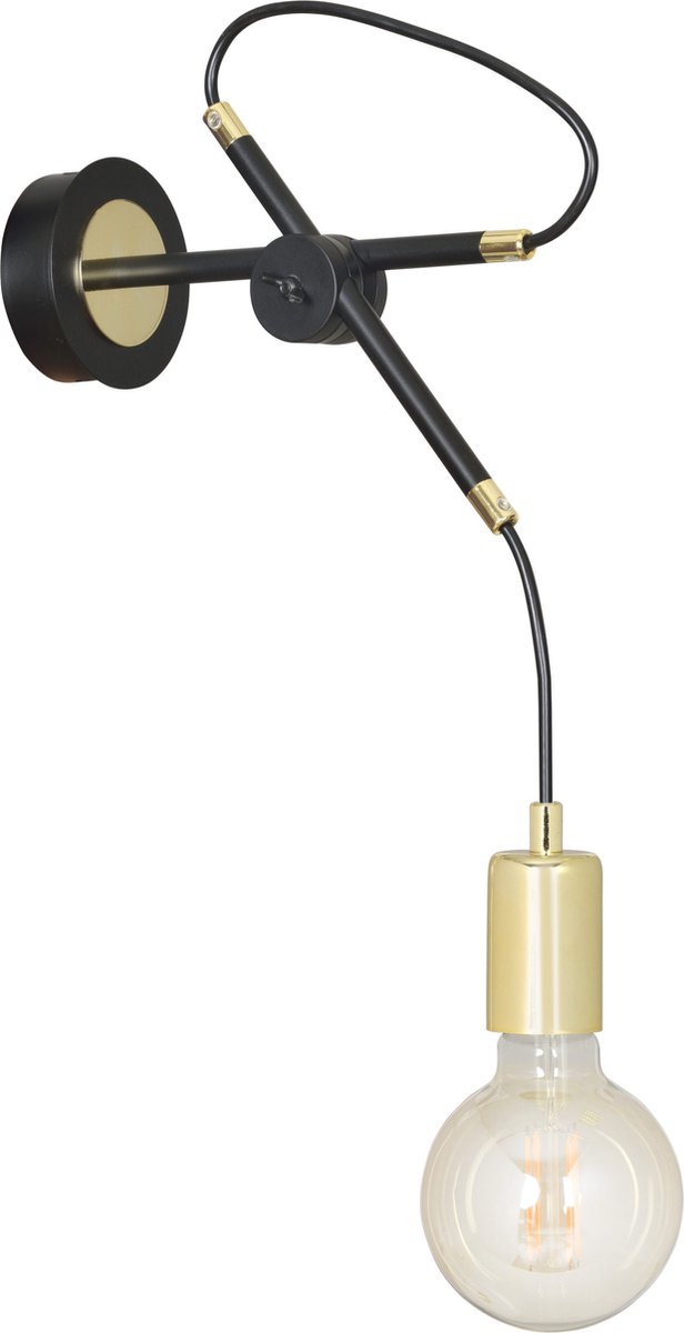 Emibig - Wandlamp Artemis 1 Zwart/Goud 35 cm