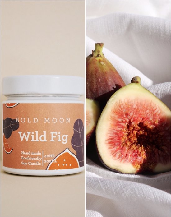 Bold Moon Wild Fig Scented Candle / wilde vijg geurkaars / vegan / soja wax