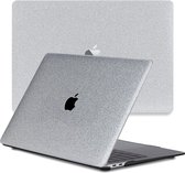 Lunso - Geschikt voor MacBook Air 13 inch M2 (2022) - case hoes - Glitter Zilver - Vereist model A2681