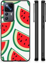 Hoesje Bumper Xiaomi 12T | 12T Pro Telefoon Hoesje met Zwarte rand Watermelons