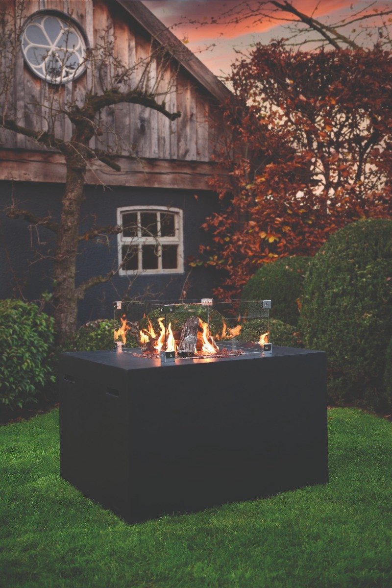 Happy Cocooning Lounge & Dining Square - Fire Table - Black