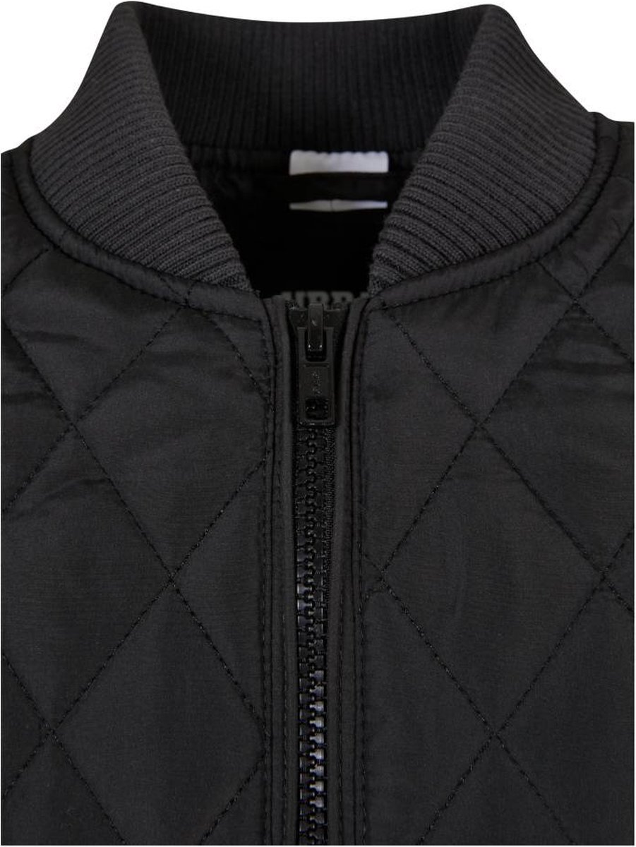 Urban Classics Diamond Quilt Nylon Kinder Jacket Kids 158/164 Zwart