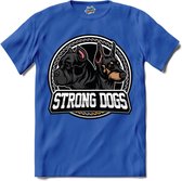 Strong Dogs | Honden - Dogs - Hond - T-Shirt - Unisex - Royal Blue - Maat L