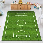 Tapijt Laagpolig Speelkleed voetbalveld-vloerkleed voor kinderen- kindertapijt 163*80cm