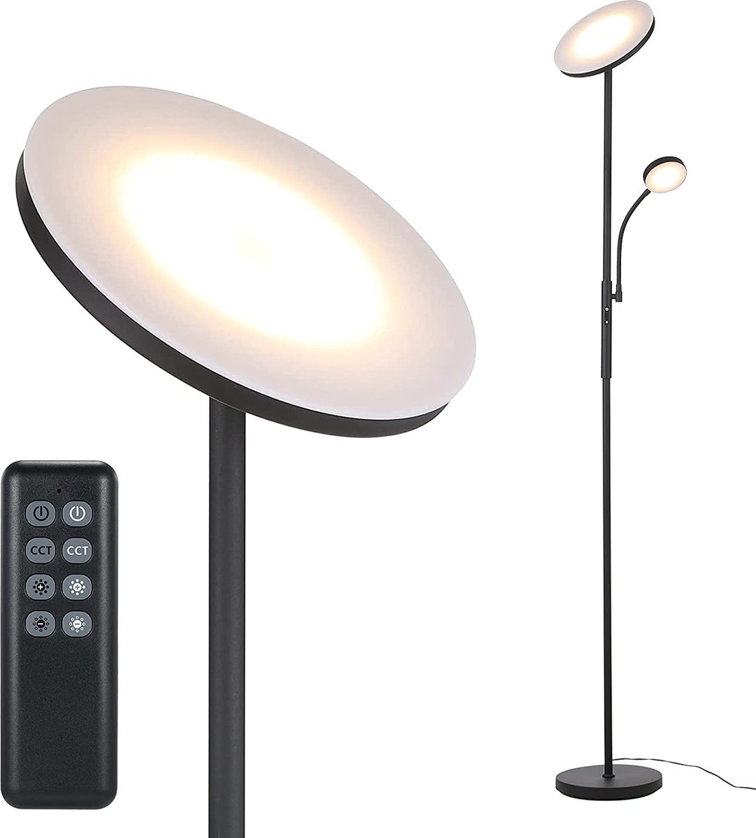Lucide CHAMPION-LED - Lampe sur pied - LED Dim. - 3000K - Noir